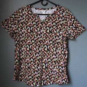 2/$13 Christopher & Banks Colorful Toucan Design Short Sleeve Top - Size Large